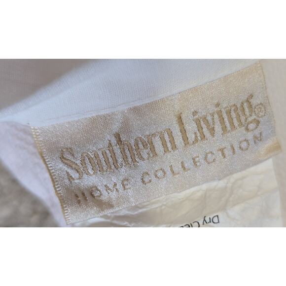 SOUTHERN LIVING! LUXE CREAM COTTON PEBBLY TEXTURED COTTON BEDSKIRT, SZ KG - Picture 5 of 9